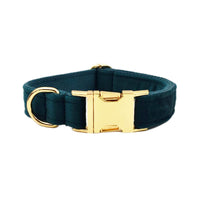 HKM-957523 Soft Fabric Velvet Pet Collar with Adjustable Sizes and Accessories