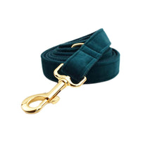 HKM-957523 Soft Fabric Velvet Pet Collar with Adjustable Sizes and Accessories