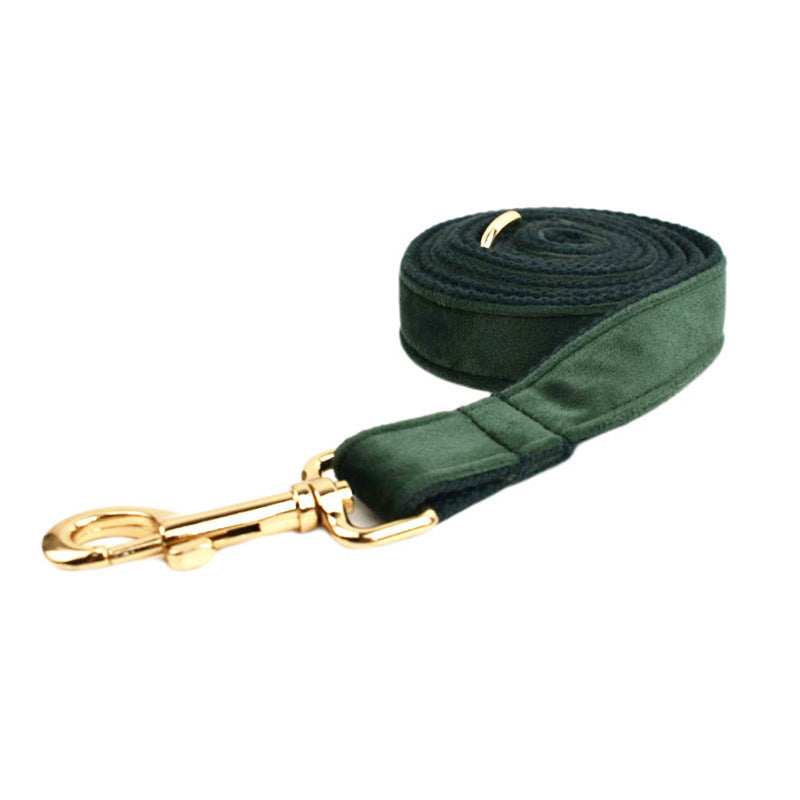 HKM-957523 Soft Fabric Velvet Pet Collar with Adjustable Sizes and Accessories