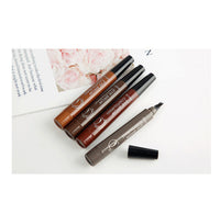 HKM-115283 Four-Headed Eyebrow Pencil - Long-Lasting, Waterproof, Natural Finish in 4 Shades
