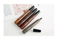 HKM-115283 Four-Headed Eyebrow Pencil - Long-Lasting, Waterproof, Natural Finish in 4 Shades