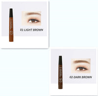HKM-115283 Four-Headed Eyebrow Pencil - Long-Lasting, Waterproof, Natural Finish in 4 Shades