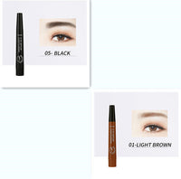 HKM-115283 Four-Headed Eyebrow Pencil - Long-Lasting, Waterproof, Natural Finish in 4 Shades