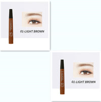 HKM-115283 Four-Headed Eyebrow Pencil - Long-Lasting, Waterproof, Natural Finish in 4 Shades