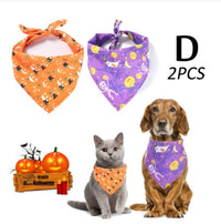 HKM-963475 Halloween Pet Triangle Scarf for Dogs - Multiple Styles Available, Adjustable for Neck Sizes 20-46CM, Lightweight Polyester