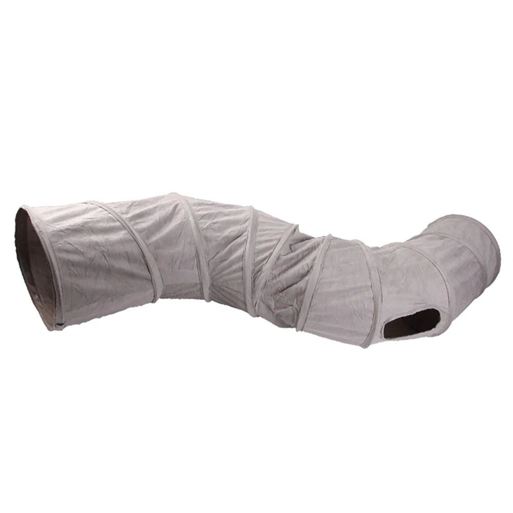 HKM-576467 Collapsible S-Shape Cat Tunnel Play Tube for Indoor Cats, Rabbits, and Small Pets