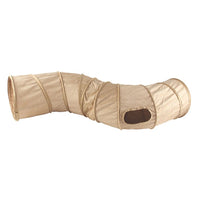 HKM-576467 Collapsible S-Shape Cat Tunnel Play Tube for Indoor Cats, Rabbits, and Small Pets