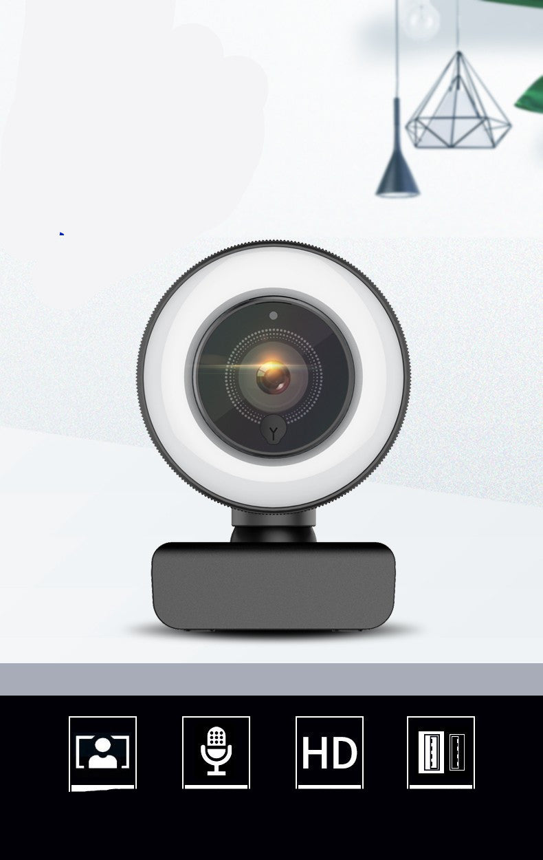 KTX-708499 1080P HD Beauty Fill Light Camera with Built-in Microphone