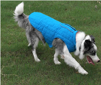 HKM-080211 Waterproof Reflective French Dog Jacket for Small to Large Dogs - Winter Pet Clothing in Red, Blue, and Purple