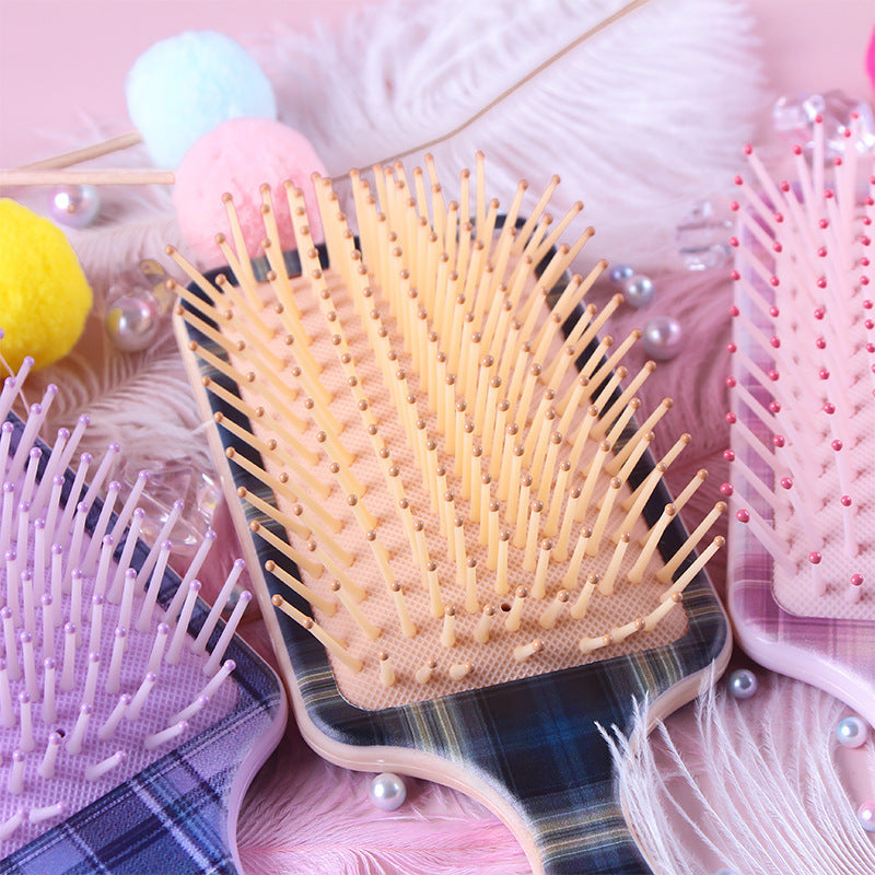 HKM-780051 Air Cushion Plastic Comb for Scalp Massage and Hair Smoothing - Various Colors Available