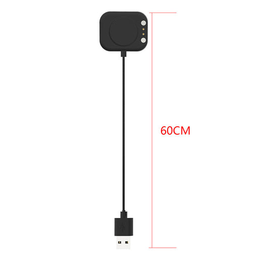 KTX-001491 Magnetic Charging Cable for Smart Watch P8 and P8 SE - Black ABS Design