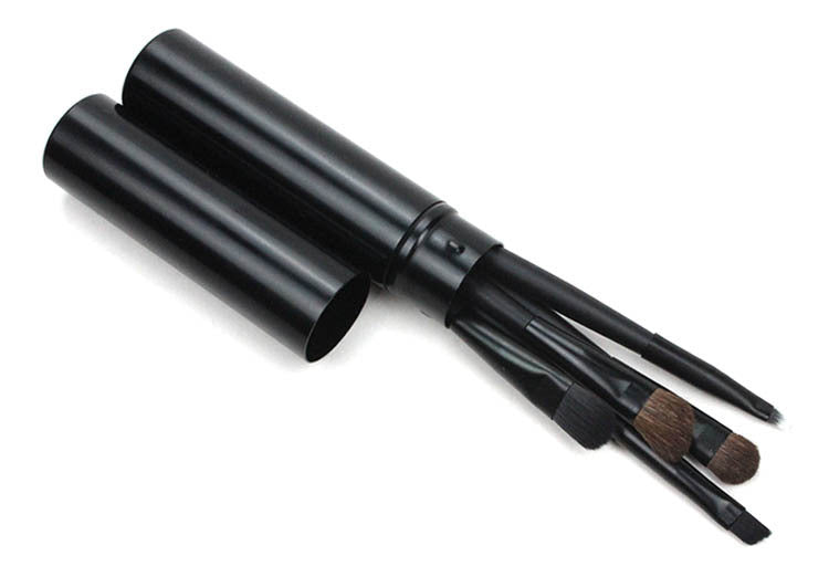 HKM-688147 5-Piece Portable Mini Eye Makeup Brush Set with Horse and Fiber Hair