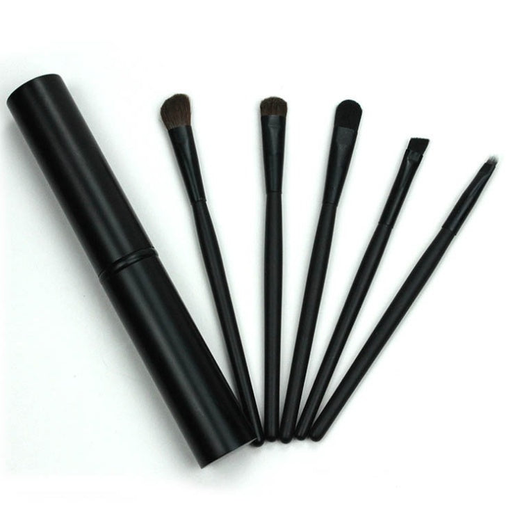 HKM-688147 5-Piece Portable Mini Eye Makeup Brush Set with Horse and Fiber Hair