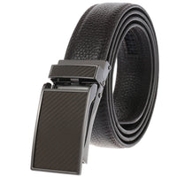 HKM-659475 Automatic Ratchet Buckle Leather Belt for Men - Model LY33-0863-5
