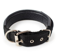 HKM-593619 Soft Leather Lined Nylon and Polypropylene Foam Pet Collar - Adjustable Sizes Available