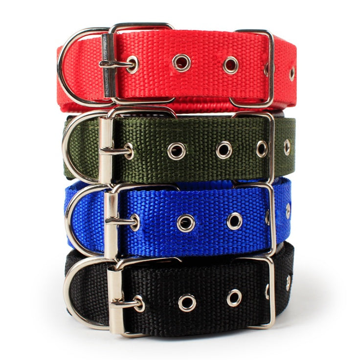 HKM-593619 Soft Leather Lined Nylon and Polypropylene Foam Pet Collar - Adjustable Sizes Available