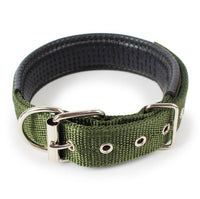 HKM-593619 Soft Leather Lined Nylon and Polypropylene Foam Pet Collar - Adjustable Sizes Available