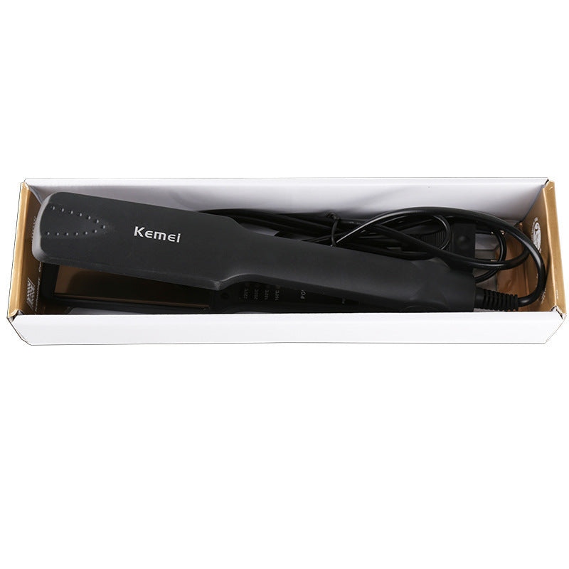 HKM-844435 Electric Hair Straightener with Inner Buckle for Wet and Dry Hair, 220°C Max Temperature, Wireless Charging
