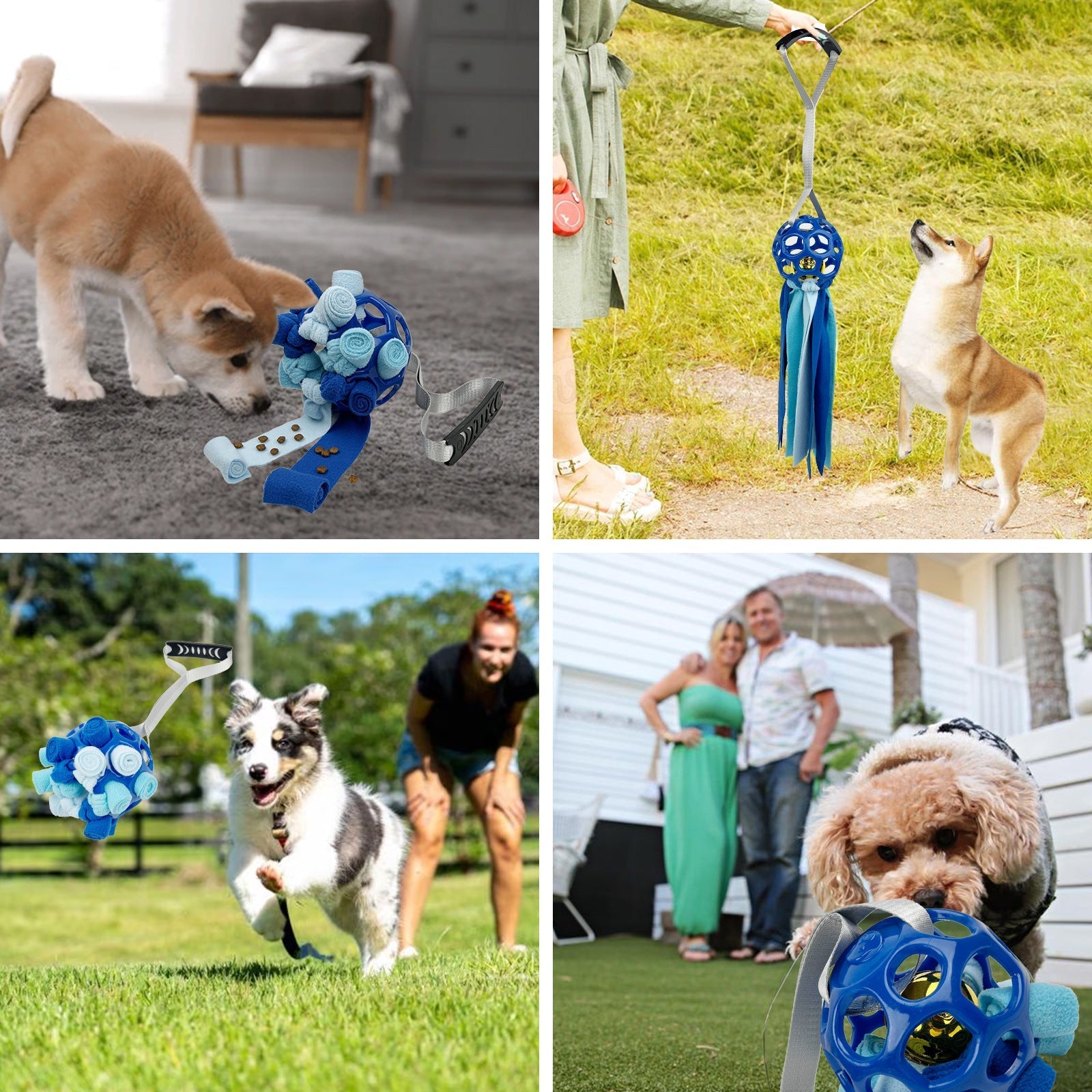 HKM-475859 Interactive Hollow Toy Ball for Dogs and Cats with TPR Sound and Educational Bell - 210g, 75x13cm