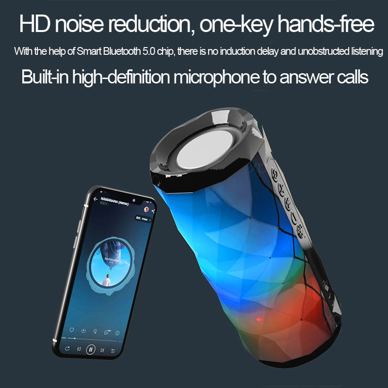 KTX-905427 Outdoor Portable Bluetooth Speaker with Subwoofer and Colorful LED Lights