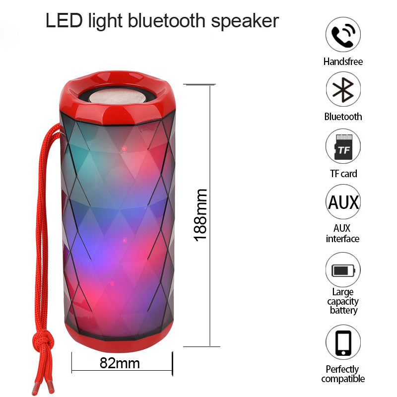KTX-905427 Outdoor Portable Bluetooth Speaker with Subwoofer and Colorful LED Lights