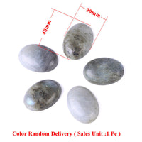 HKM-980115 Labradorite Gemstone Cabochon Flat Bottom Ring Face - Natural Stone, 13x18mm to 30x40mm Sizes