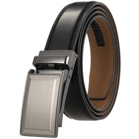 HKM-806355 Genuine Cowhide Leather Belt for Men with Automatic Zinc Alloy Buckle