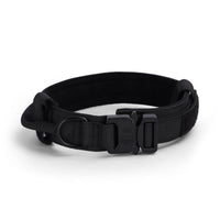 HKM-411667 Adjustable Tactical Dog Collar with Traction Rope for Medium to Large Breeds