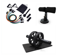 HKM-937747 Noiseless Slimming Ab Roller Wheel with Exercise Mat for Effective Core Training