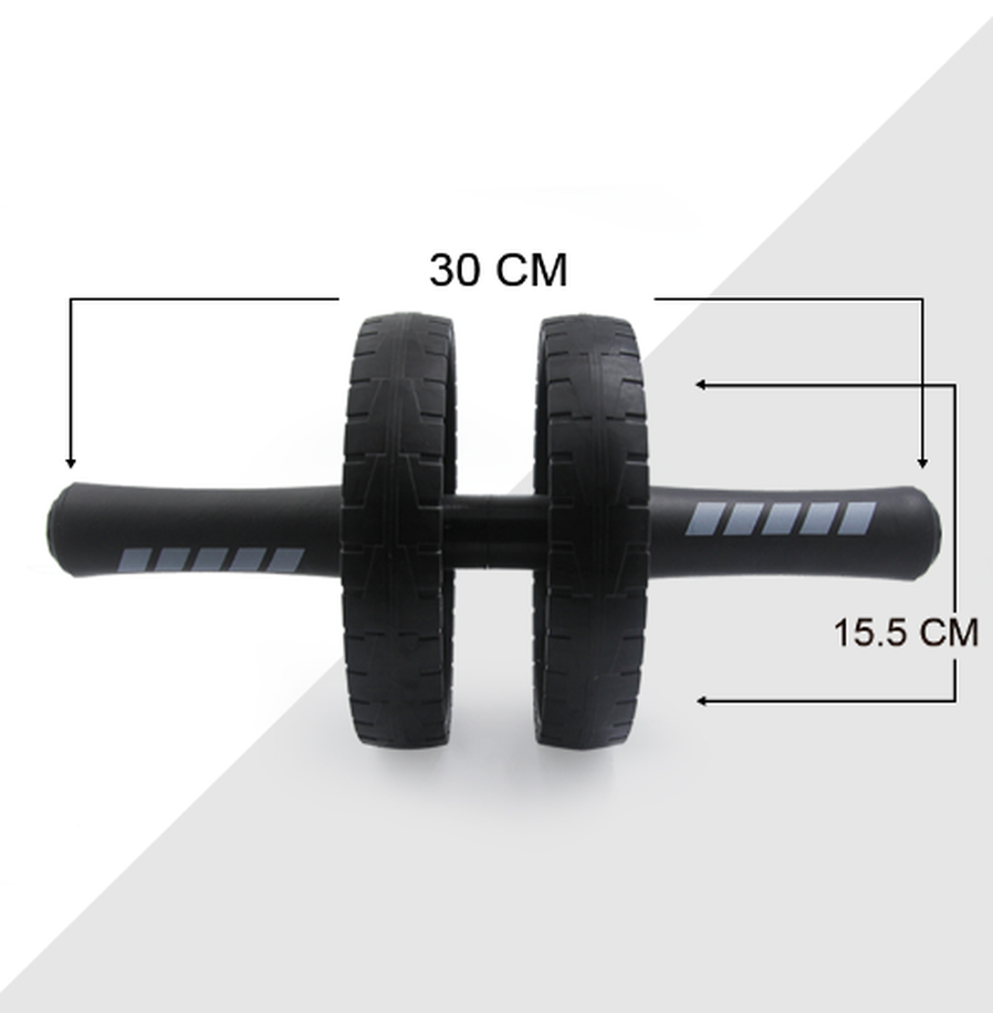 HKM-937747 Noiseless Slimming Ab Roller Wheel with Exercise Mat for Effective Core Training
