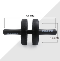 HKM-937747 Noiseless Slimming Ab Roller Wheel with Exercise Mat for Effective Core Training
