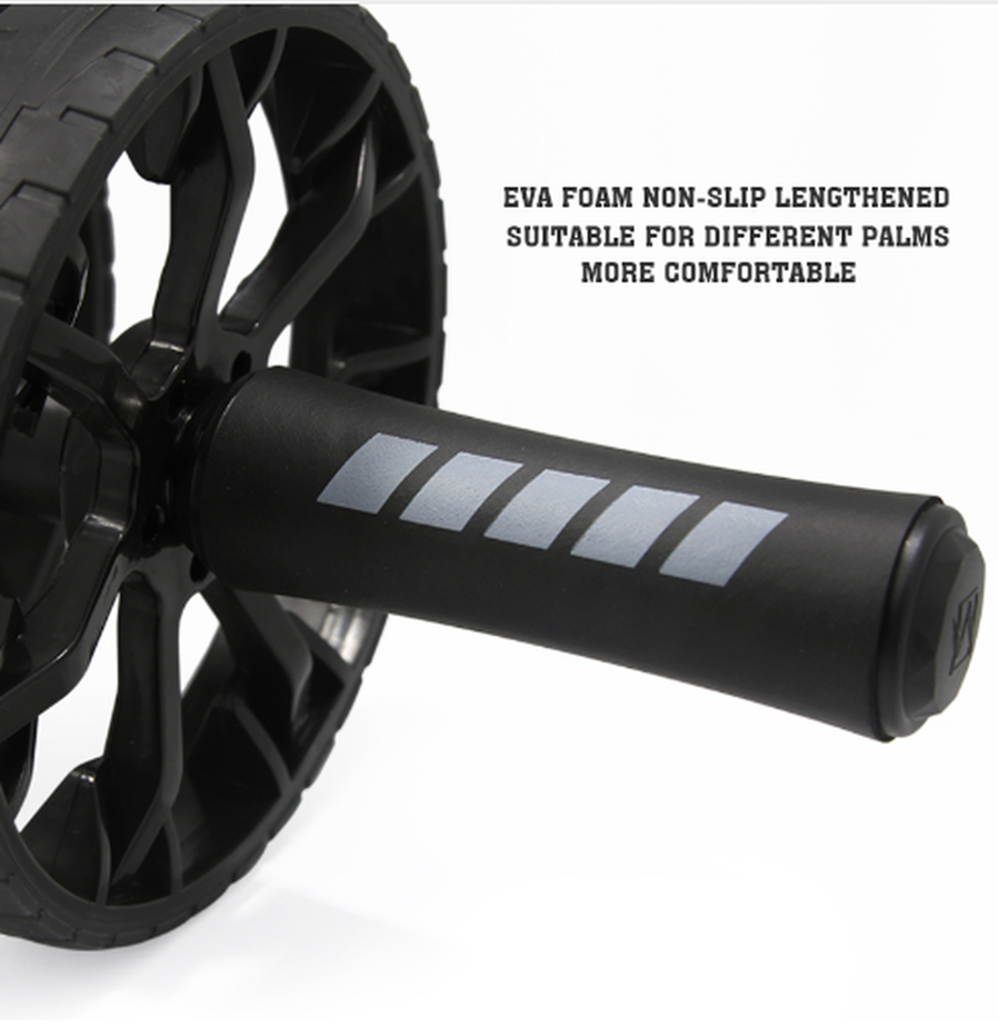 HKM-937747 Noiseless Slimming Ab Roller Wheel with Exercise Mat for Effective Core Training