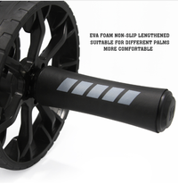 HKM-937747 Noiseless Slimming Ab Roller Wheel with Exercise Mat for Effective Core Training
