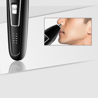 HKM-808851 Electric Shaver Set with Nose Hair Trimmer and Cleaning Accessories - Black, Rechargeable, Compact Design