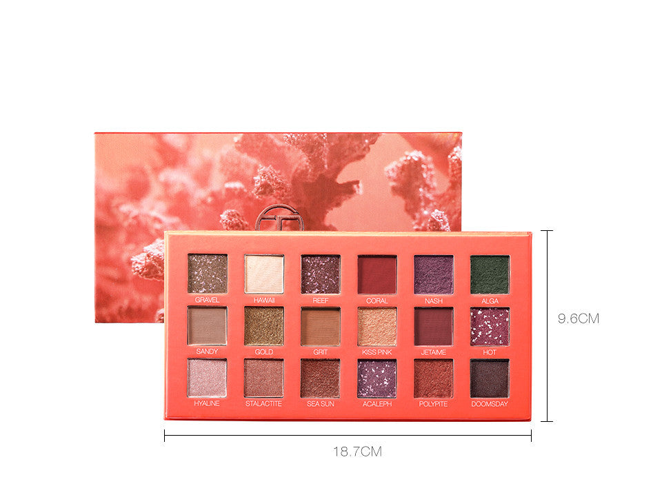 HKM-440659 18-Color Portable Matte Eyeshadow Palette - Waterproof, Long-Lasting, Versatile Textures