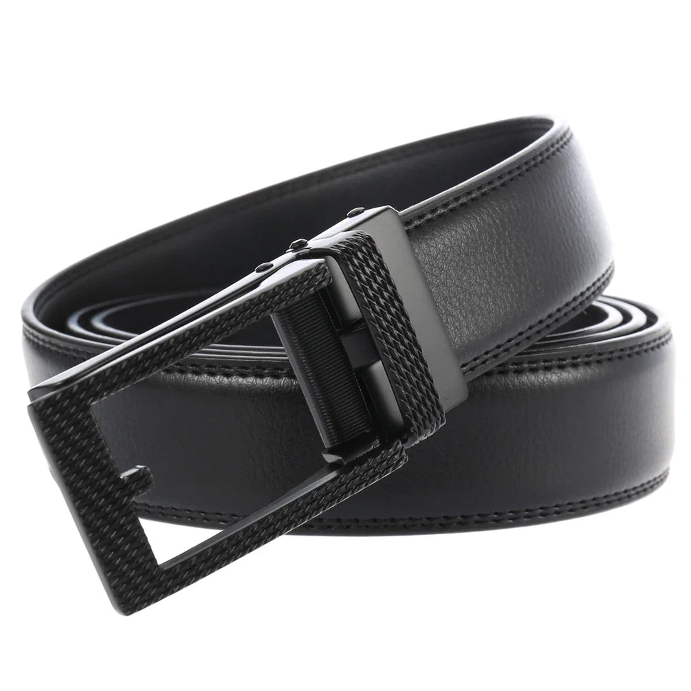 HKM-953235 Automatic Buckle Men's Belt - Model LY33-0140-1, Durable Construction, Adjustable Fit