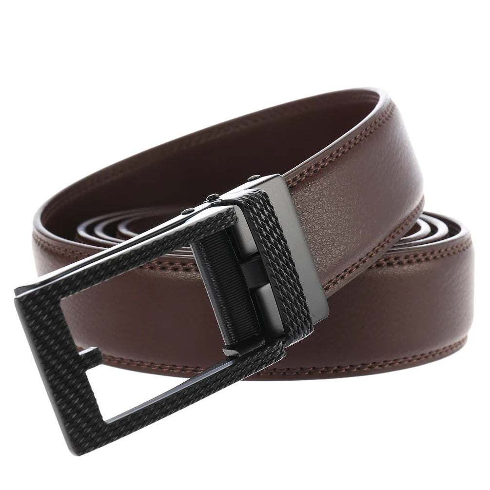 HKM-953235 Automatic Buckle Men's Belt - Model LY33-0140-1, Durable Construction, Adjustable Fit