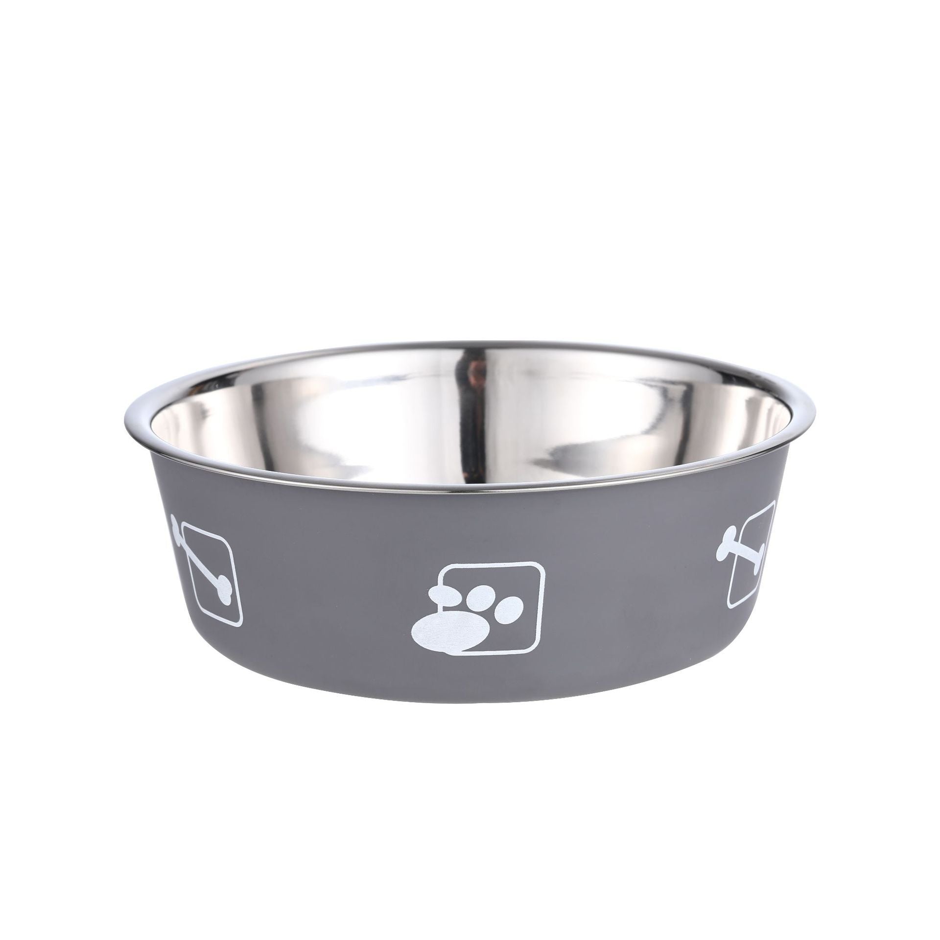 JMT-887306 Stainless Steel Pet Food Bowl in Multiple Sizes with Durable PP Base