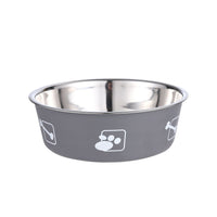 HKM-222419 Stainless Steel Pet Food Bowl in Multiple Sizes with Durable PP Base