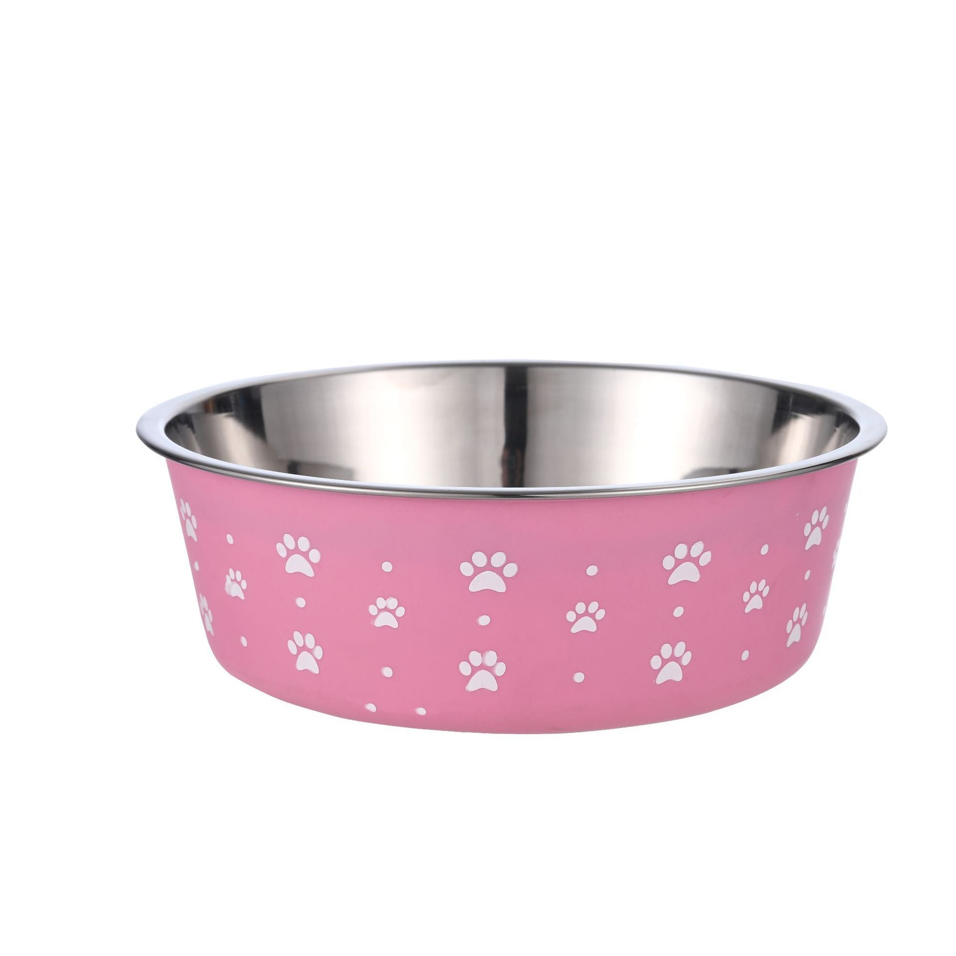 JMT-887306 Stainless Steel Pet Food Bowl in Multiple Sizes with Durable PP Base