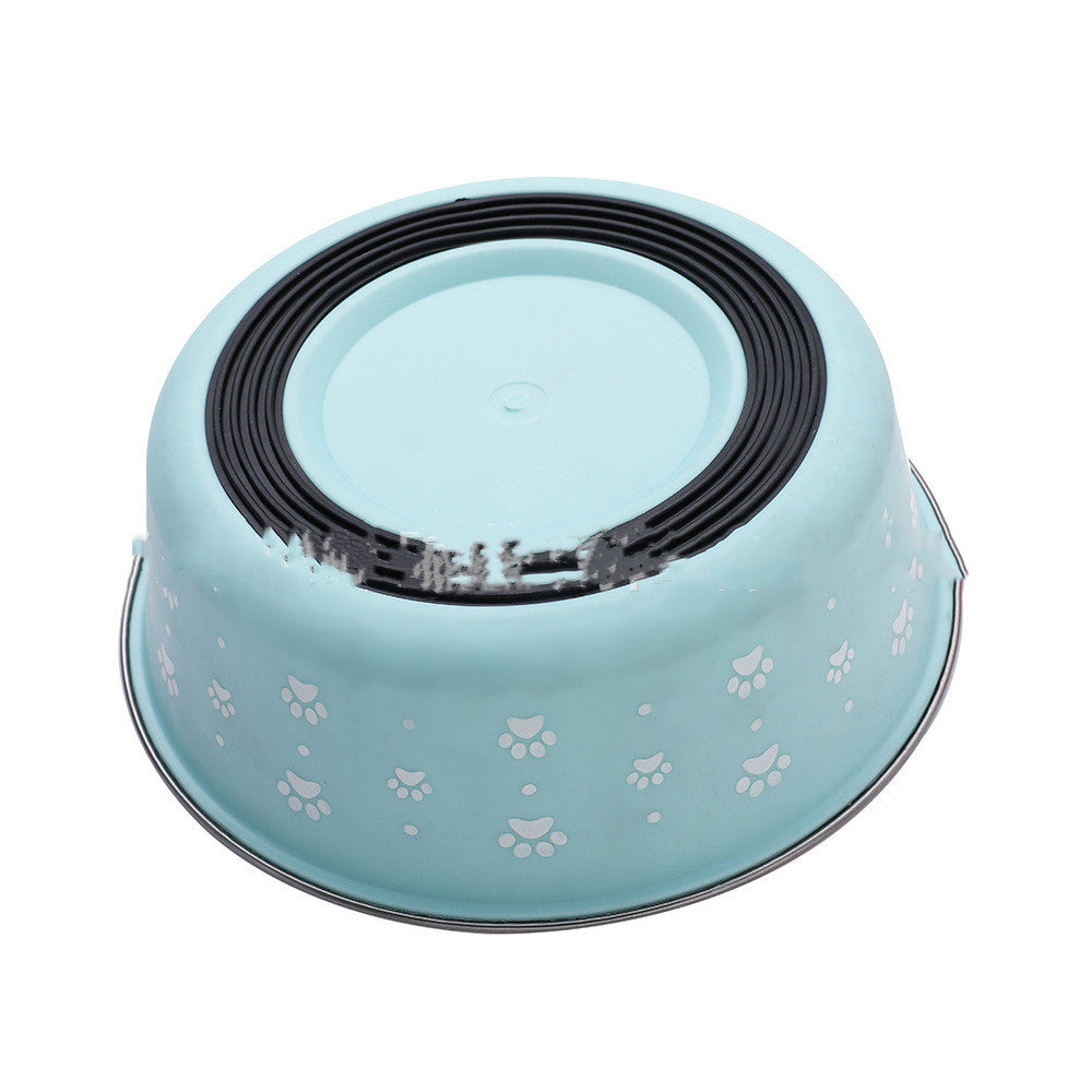 JMT-887306 Stainless Steel Pet Food Bowl in Multiple Sizes with Durable PP Base