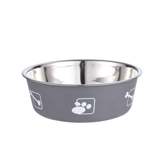 JMT-887306 Stainless Steel Pet Food Bowl in Multiple Sizes with Durable PP Base