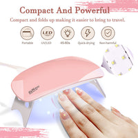 HKM-725779 Poly Gel Nail Extension Kit with UV Light – Includes 6 Coloring Gels, Base & Top Coat, Dual Forms, and Tools for Easy DIY Manicure