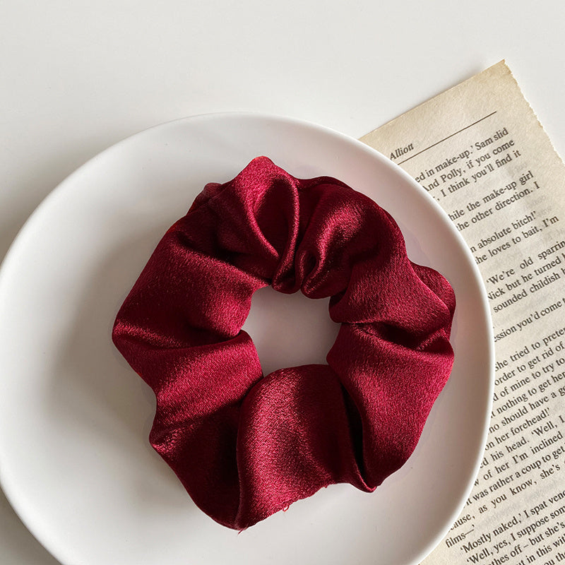 HKM-224147 Large Intestine Loop Hair Rope - Handmade Cloth Hair Accessory for Women