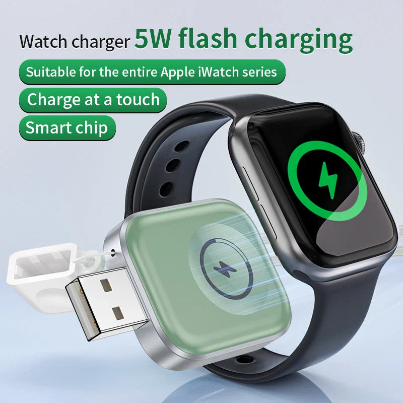 KTX-851667 Portable 5W Magnetic Charger for Apple Watch - Compact Wireless Charging Solution