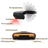 HKM-596883 Remote Control Tail Light for Bicycles - Enhanced Visibility and Safety