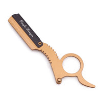 HKM-873747 Vintage Stainless Steel Manual Razor with Two Free Blades