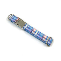 HKM-294739 Plaid Print Dog Collar with Matching Bow Tie Set