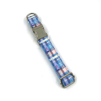 HKM-294739 Plaid Print Dog Collar with Matching Bow Tie Set