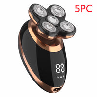 HKM-511635 USB Rechargeable 5-in-1 Electric Shaver with LCD Display and Waterproof Design